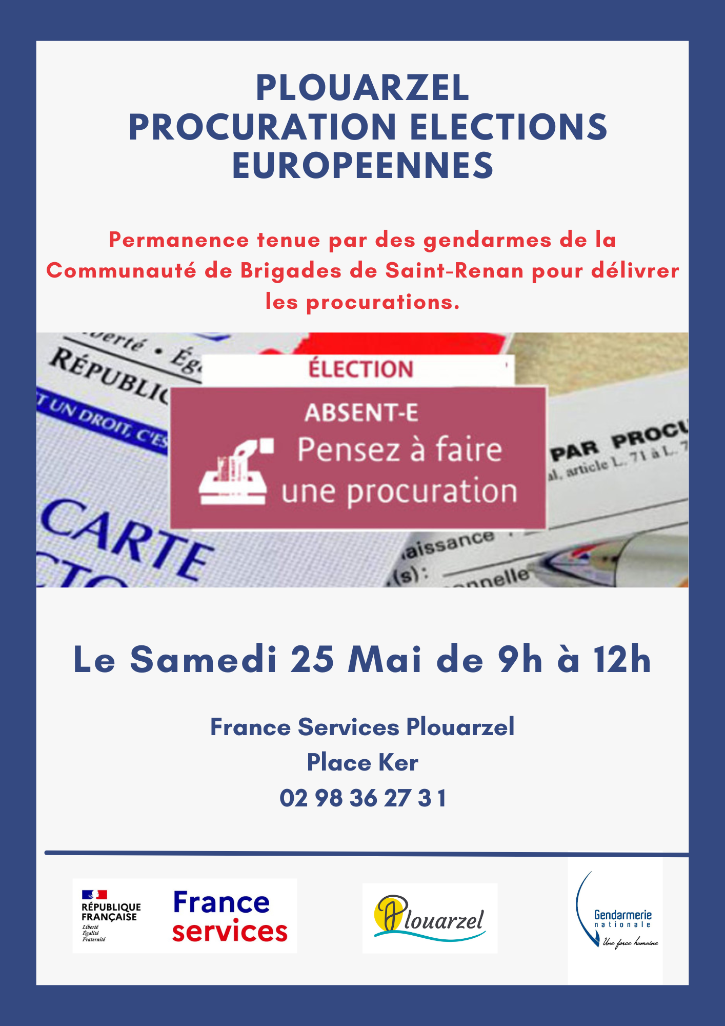 Permanence Procurations 2024 Maison France Services Plouarzel