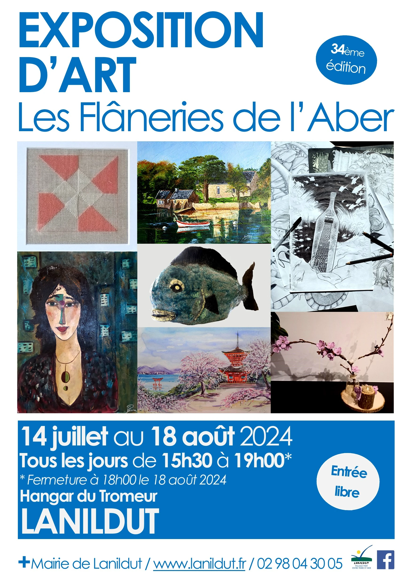 Exposition d'art les Flâneries de l'Aber 2024 à Lanildut