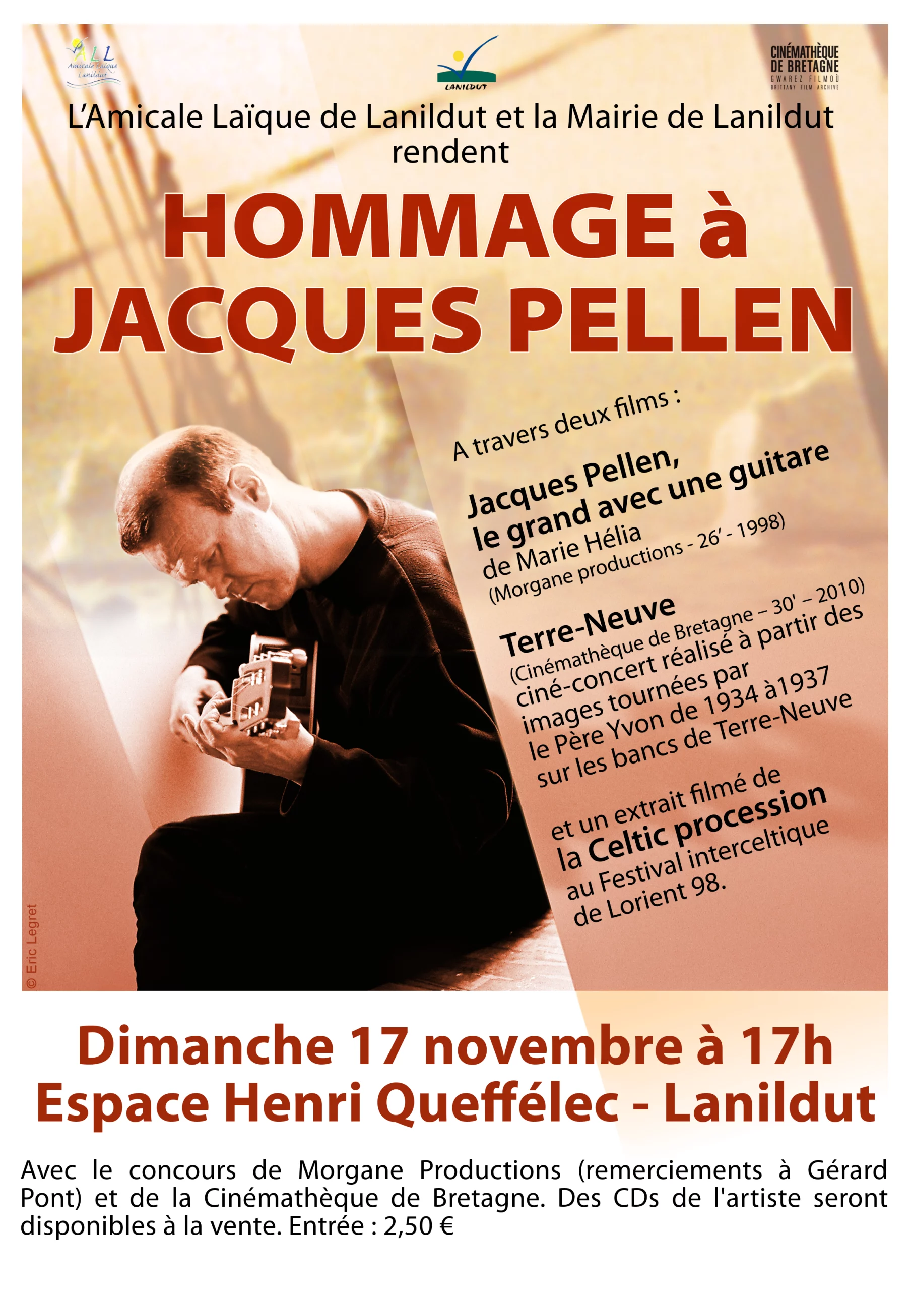 Hommage à Jacques Pellen le 17 novembre à Lanildut