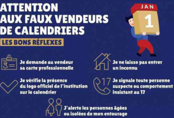 Vigilance Faux Vendeurs Calendriers Et Vols