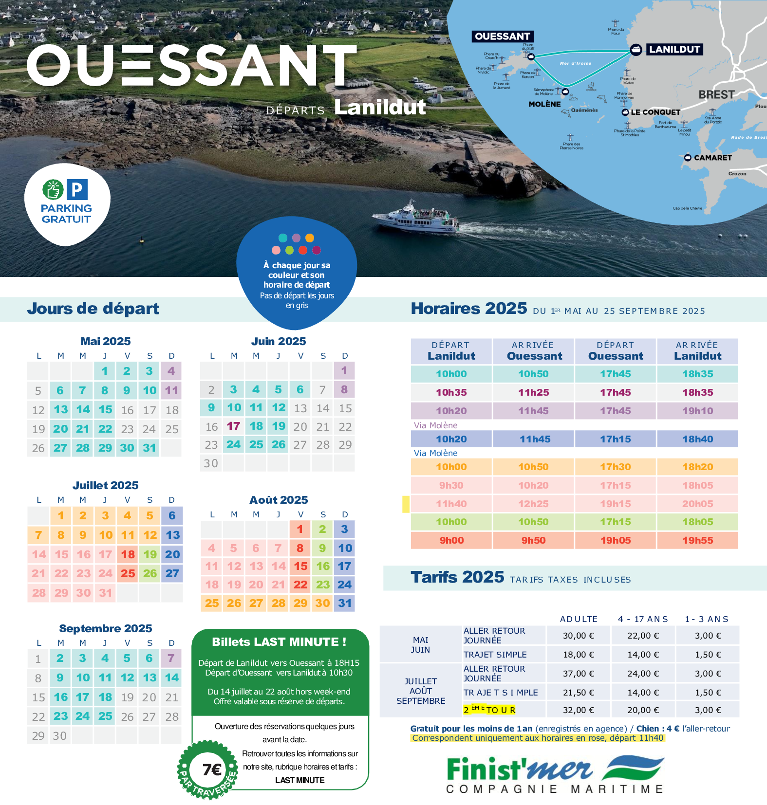 Traversées Lanildut Ouessant 2025 avec Finist'mer