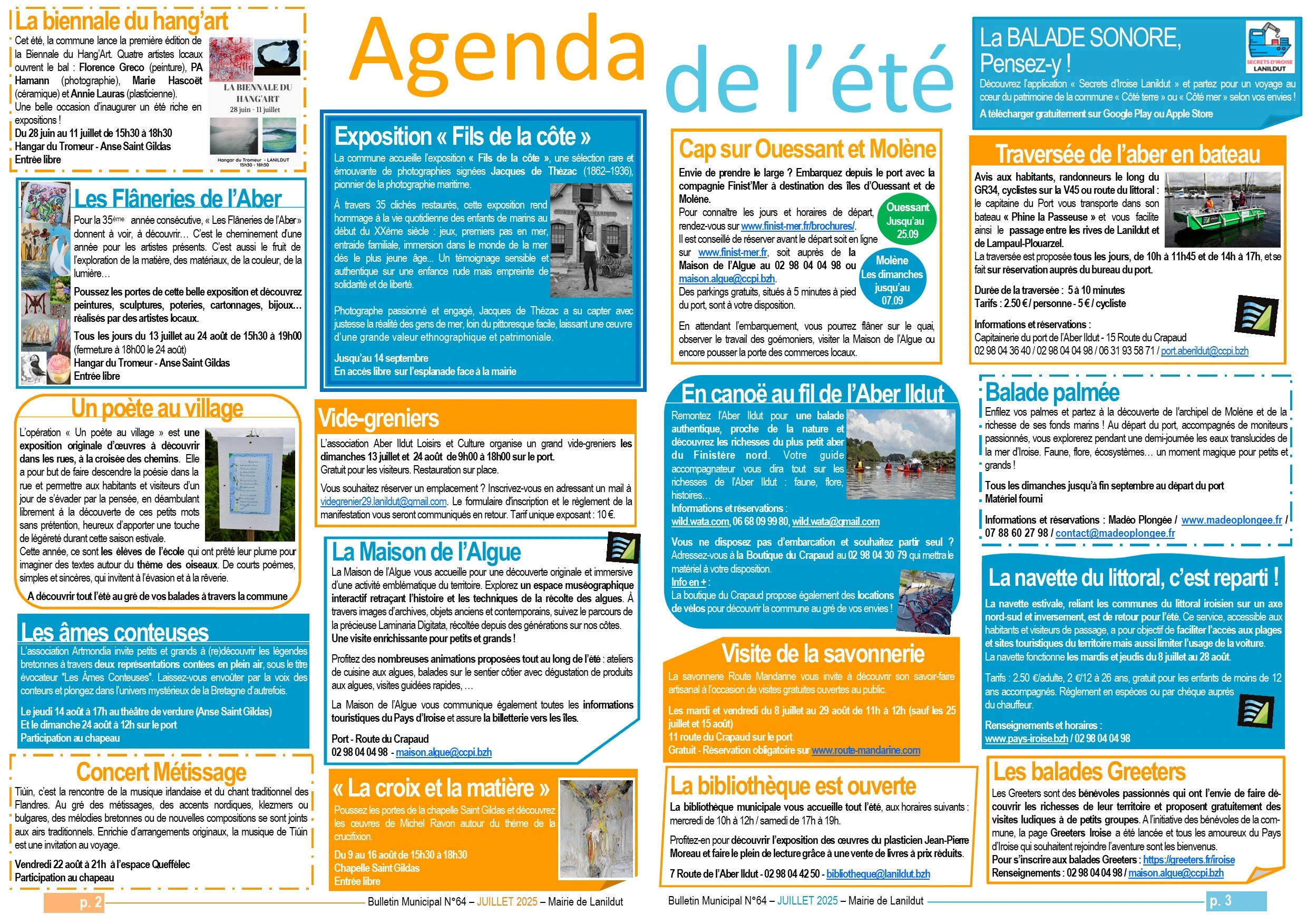 Lanildut agenda de l'été 2025