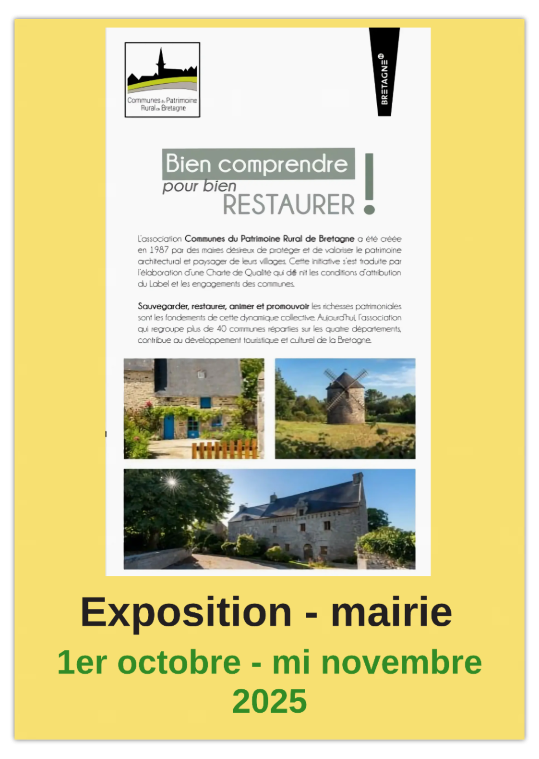 Expo Bien comprendre pour bien restaurer Lanildut