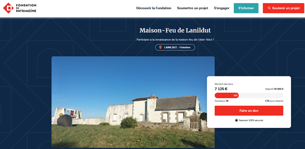 Rénovation maison-feu à Lanildut - Partenariat avec Fondation du Patrimoine